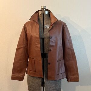 Rozae Nichols Brown Leather Jacket